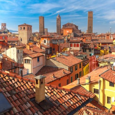 rooftops in Bologna Italy